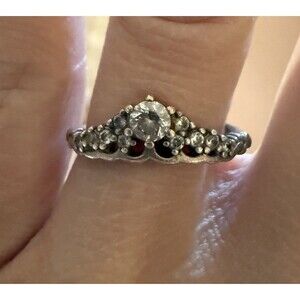 FAIRYTALE TIARA SIZE 6 Sterling Silver  Queen Princess Royalty Regency Crown